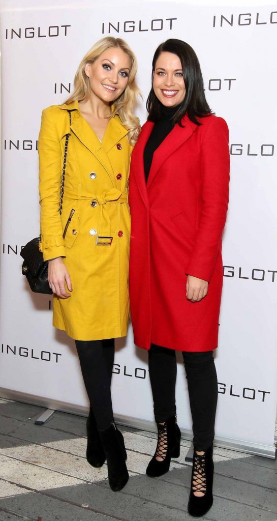 Kerri Nicole and Michelle McGrath at the launch of Inglot Christmas Gift Guide and new "Italian Kiss Collection" hosted by @janeinglot in House Dublin. Photo: Mark Stedman