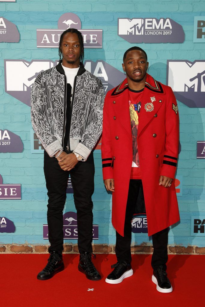Rap Duo Krept and Konan attend the MTV EMAs 2017 held at The SSE Arena, Wembley on November 12, 2017 in London, England.  (Photo by Andreas Rentz/Getty Images for MTV)