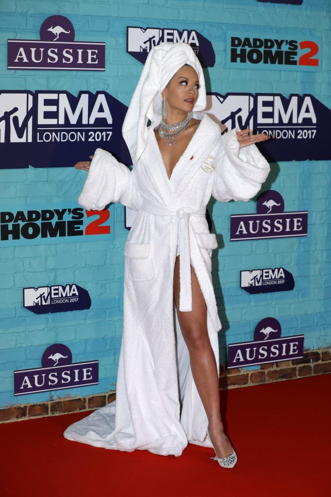 Rita Ora attends the MTV EMAs 2017 held at The SSE Arena, Wembley on November 12, 2017 in London, England.  (Photo by Andreas Rentz/Getty Images for MTV)