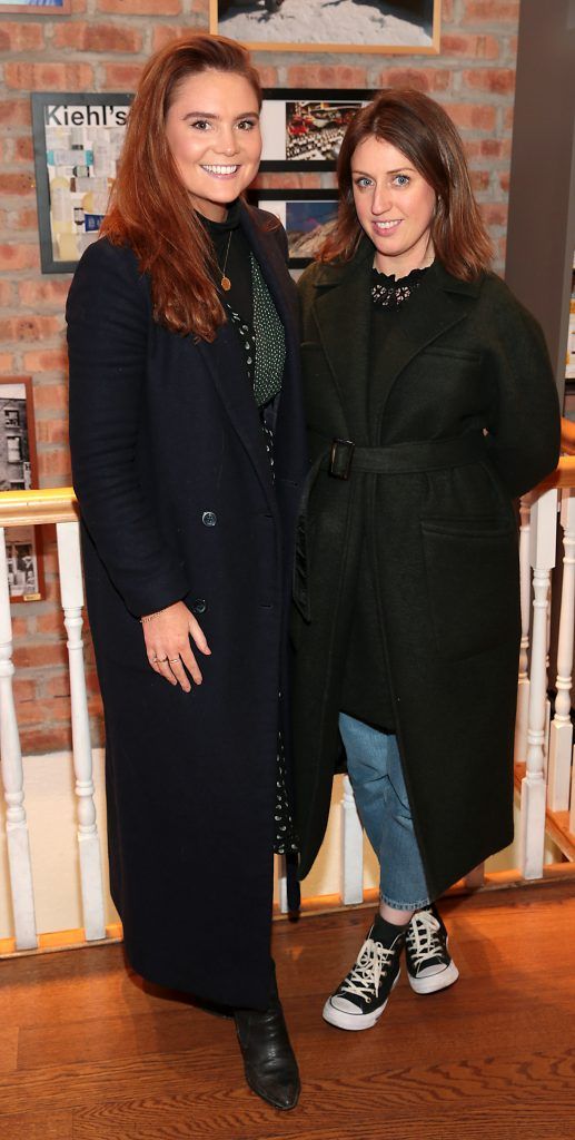 Amy Heffernan and Faye McGillycuddy pictured at the Kiehl's Christmas celebration at the Kiehl's boutique on Wicklow Street, Dublin. Photo: Brian McEvoy