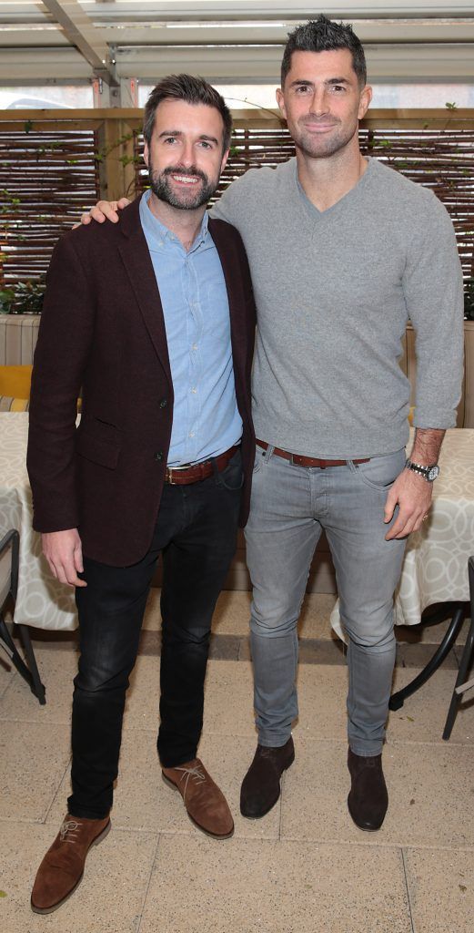 Richard Molloy and Rob Kearney pictured at the exclusive Audi Christmas Luncheon on Suesey Street Restaurant, Dublin. Photo: Brian McEvoy
