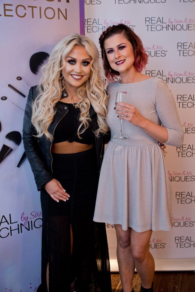 Jade Mullett and Sarah O'Grady at the official launch of Real Techniques new MultiTech Collection at BOA Urban Eatery in Wexford Town. 