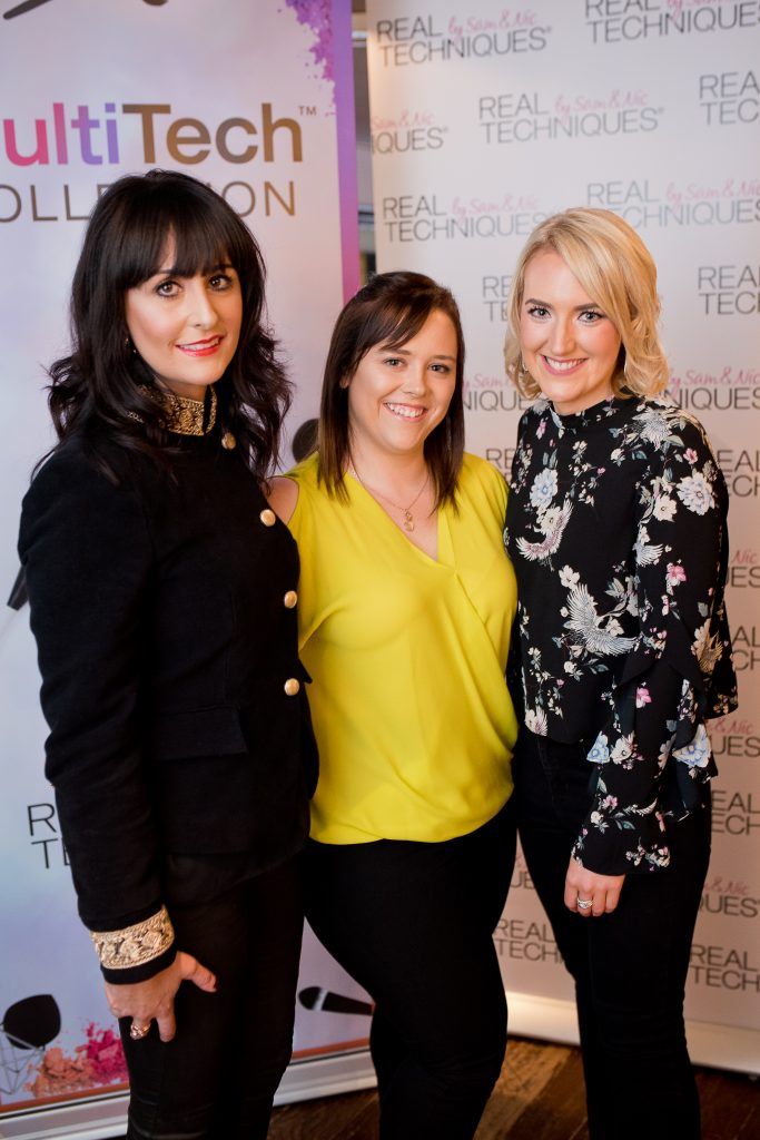 Jenni Fenlon, Michelle Carr and Lisa Carmody at the official launch of Real Techniques new MultiTech Collection at BOA Urban Eatery in Wexford Town. 