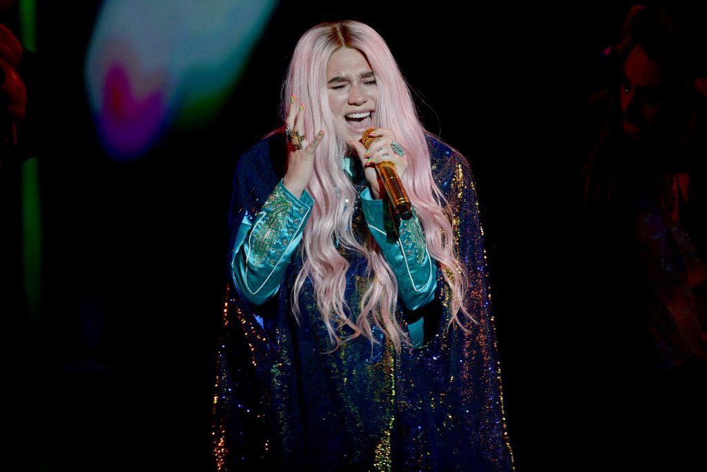 Kesha performs on stage during the MTV EMAs 2017 held at The SSE Arena, Wembley on November 12, 2017 in London, England.  (Photo by Dave J Hogan/Dave J Hogan/Getty Images for MTV)