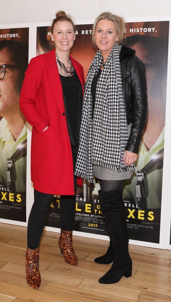 Karen Reid and Suzie McGinley at the special preview screening of Battle of the Sexes at the Lighthouse Cinema, Dublin. Photo: Brian McEvoy Photography