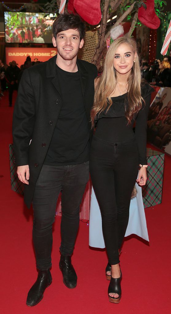 Adam Weafer and Lena Caffrey at the Irish premiere screening of Daddy's Home 2 at The Odeon Cinema in Point Square, Dublin. Photo: Brian McEvoy