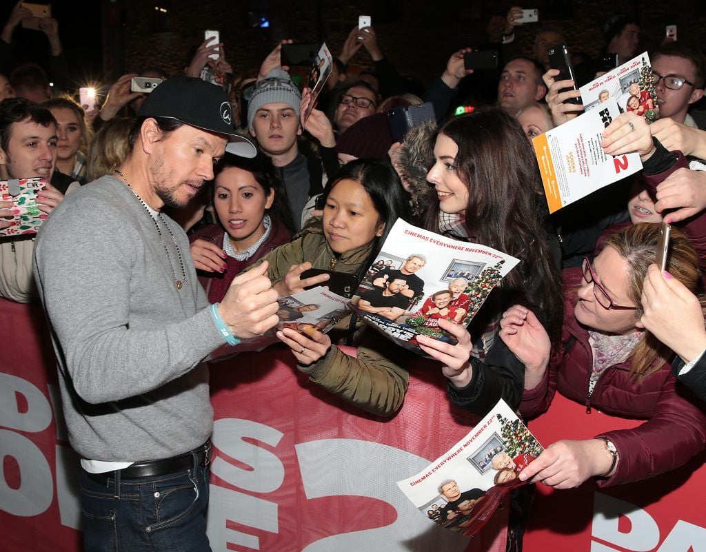 Mark Wahlberg meets fans at the Irish premiere screening of Daddy's Home 2 at The Odeon Cinema in Point Square, Dublin. Photo: Brian McEvoy
