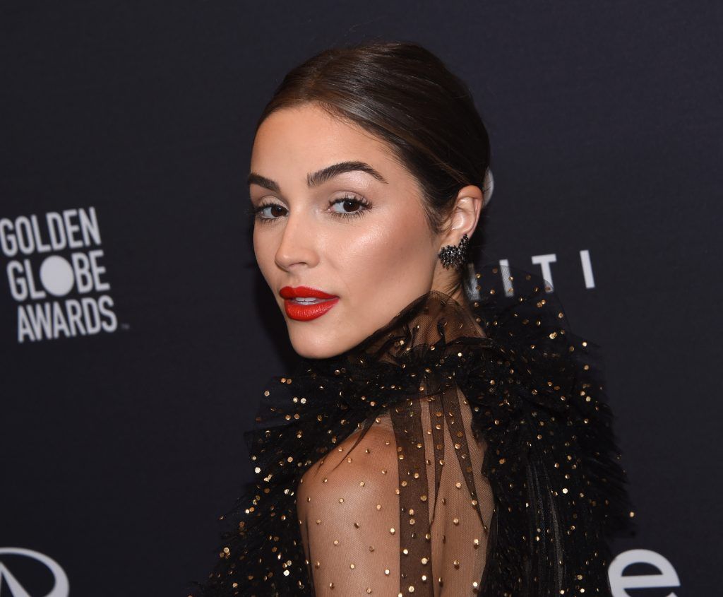 Actress Olivia Culpo attends the Hollywood Foreign Press Association (HFPA) and InStyle celebration of the 75th Annual Golden Globe Awards season at Catch LA in  West Hollywood, on November 15, 2017. (Photo by CHRIS DELMAS/AFP/Getty Images)