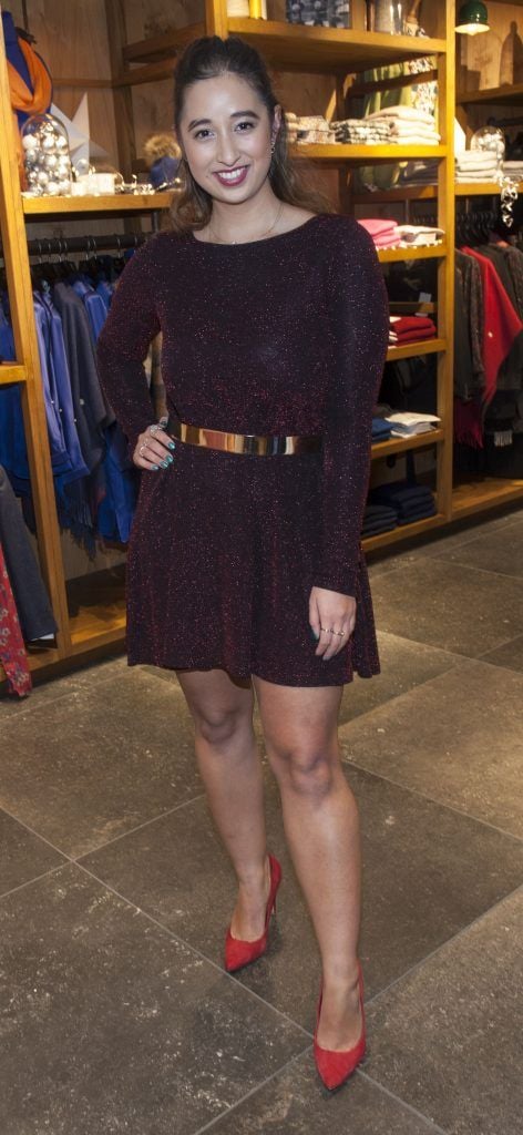 Nirina Plunkett pictured at the Magee 1866 Starry Winter Nights style and shopping evening at Magee, South Anne Street on November 16th 2017. Photo: Patrick O'Leary