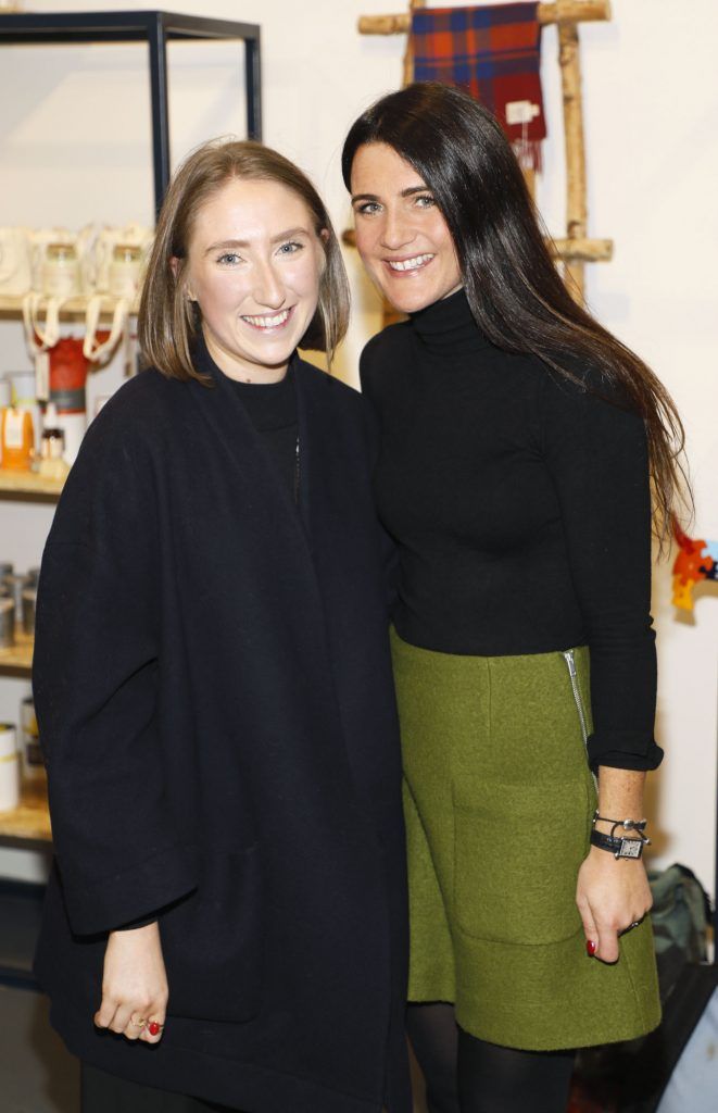 Emily Murray and Dee Breen pictured experiencing the wonders of Christmas at Kildare Village’s festive Christmas Collective boutique-photo Kieran Harnett