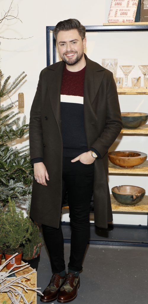 James Patrice pictured experiencing the wonders of Christmas at Kildare Village’s festive Christmas Collective boutique-photo Kieran Harnett