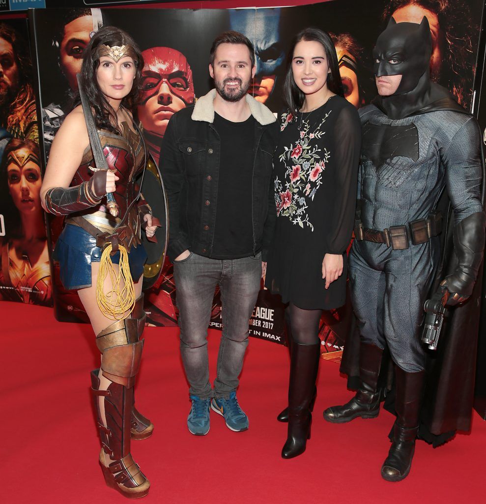 Tara Moore, Andy Kavanagh, Laura O Shea and Alan Fay at the special preview screening of Justice League at Cineworld IMAX, Dublin. Photo: Brian McEvoy