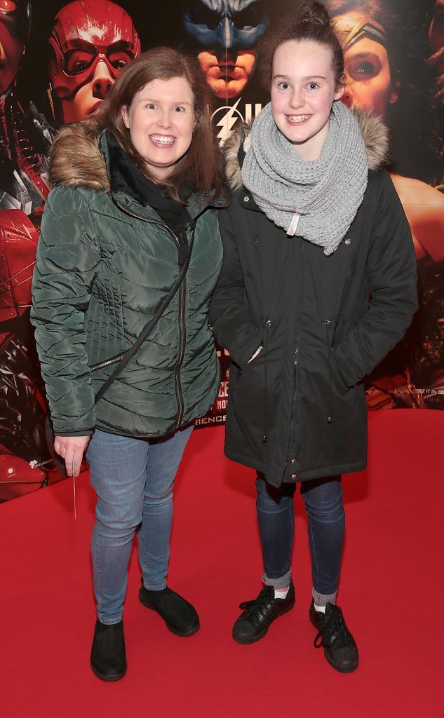 Janet Gaklagher and Georgia Gallahgher at the special preview screening of Justice League at Cineworld IMAX, Dublin. Photo: Brian McEvoy