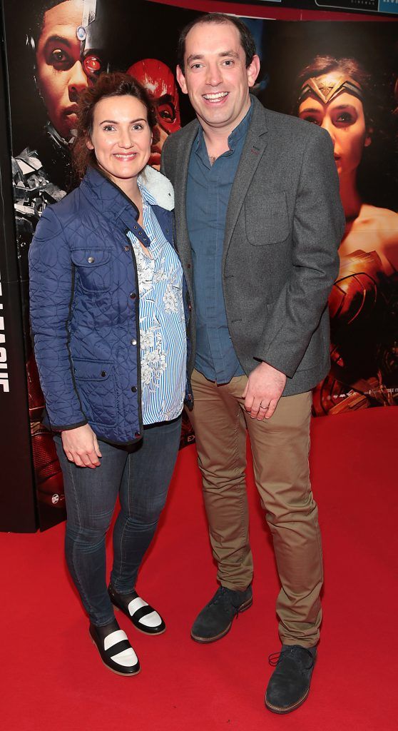 Aoife Kavanagh  and Daniel Mullins at the special preview screening of Justice League at Cineworld IMAX, Dublin. Photo: Brian McEvoy