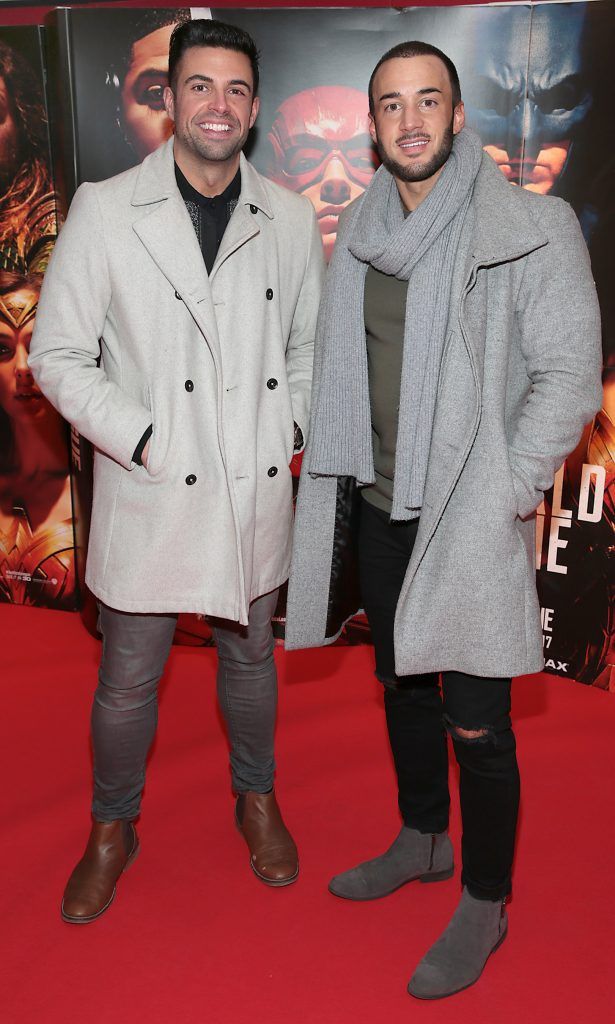 Karl Bowe and Kevin Johnston at the special preview screening of Justice League at Cineworld IMAX, Dublin. Photo: Brian McEvoy