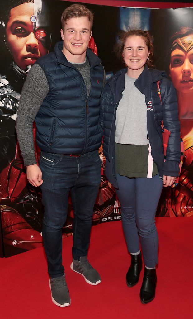 Josh Van Der Flier and Kirstin Van Der Flier at the special preview screening of Justice League at Cineworld IMAX, Dublin. Photo: Brian McEvoy
