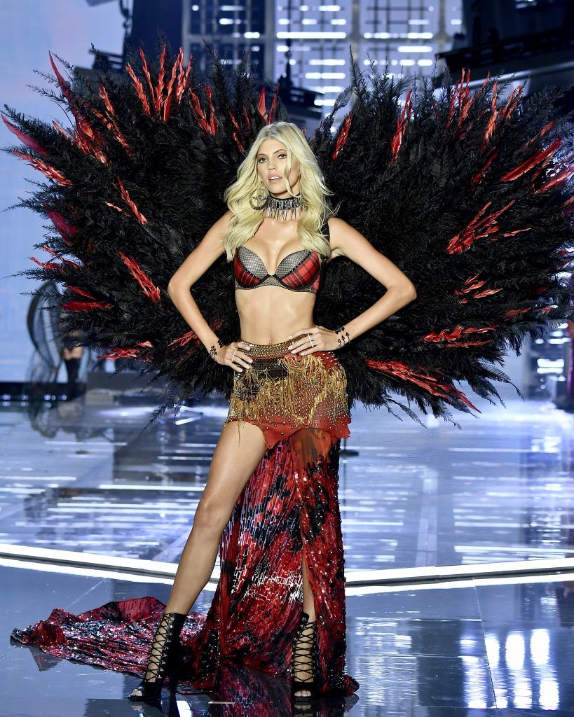 Devon Windsor walks the runway during the 2017 Victoria's Secret Fashion Show In Shanghai at Mercedes-Benz Arena on November 20, 2017 in Shanghai, China.  (Photo by Frazer Harrison/Getty Images for Victoria's Secret)