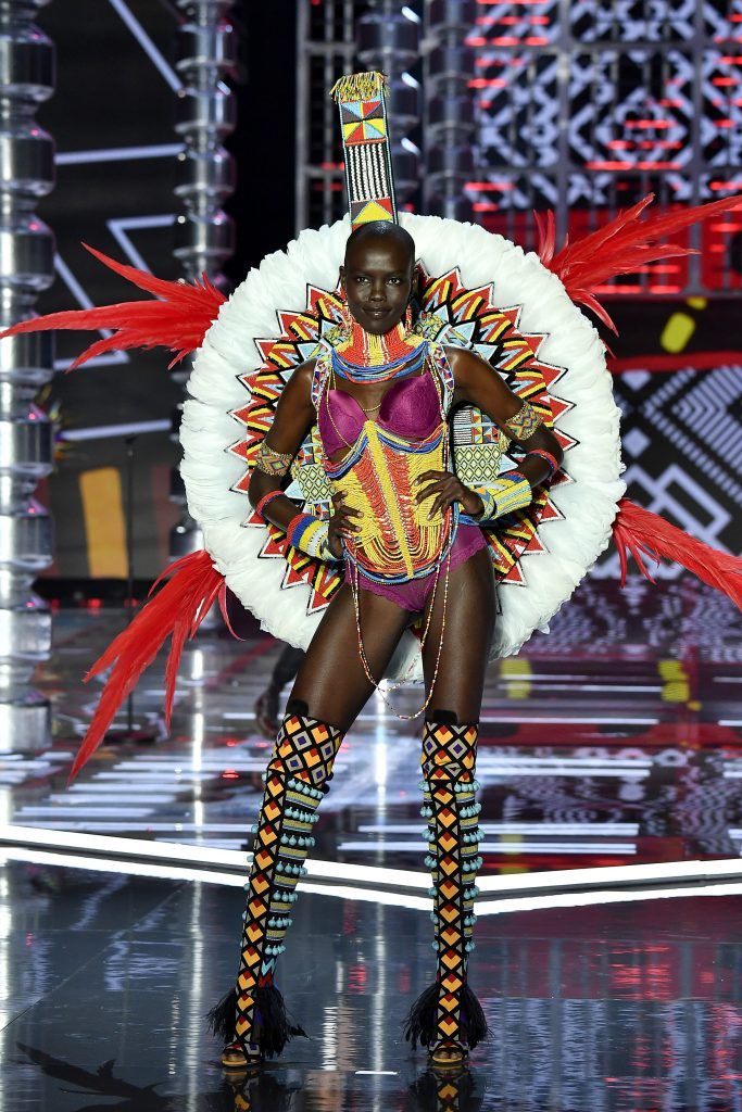 Grace Bol walks the runway during the 2017 Victoria's Secret Fashion Show In Shanghai at Mercedes-Benz Arena on November 20, 2017 in Shanghai, China.  (Photo by Frazer Harrison/Getty Images for Victoria's Secret)