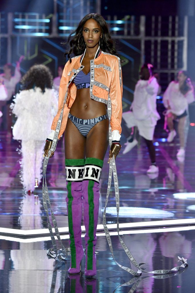 Leila Nda walks the runway during the 2017 Victoria's Secret Fashion Show In Shanghai at Mercedes-Benz Arena on November 20, 2017 in Shanghai, China.  (Photo by Frazer Harrison/Getty Images for Victoria's Secret)