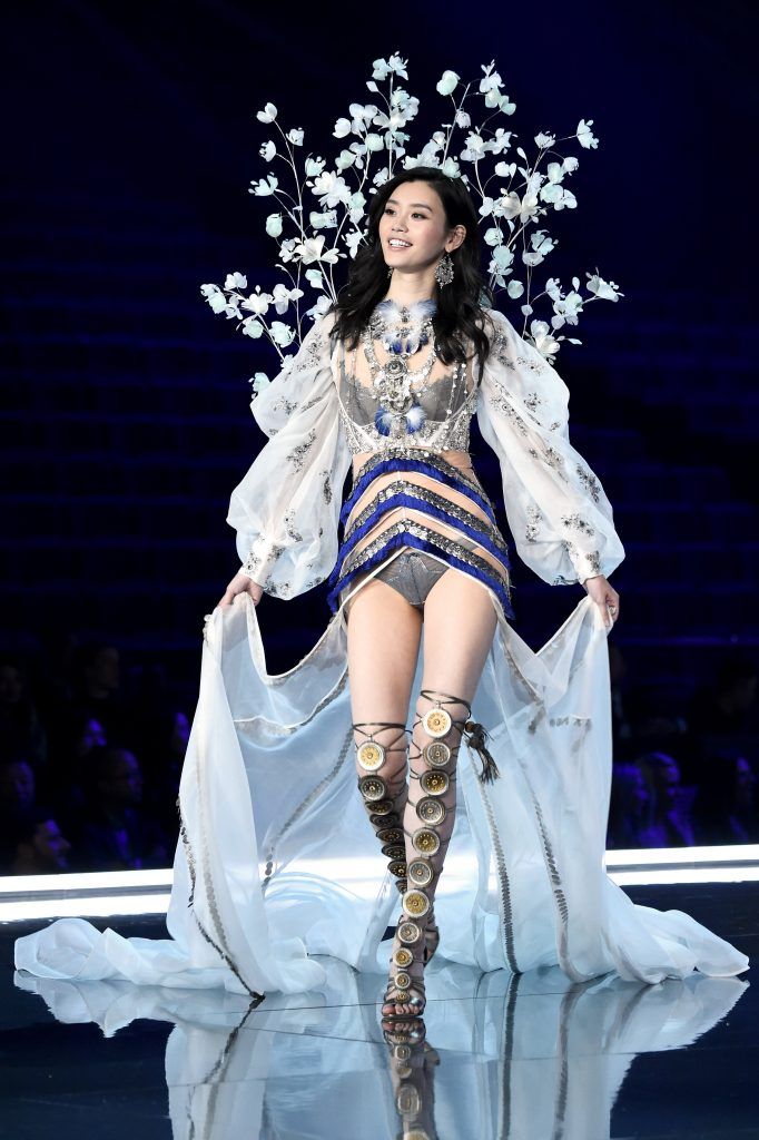 Ming Xi during the 2017 Victoria's Secret Fashion Show on November 20, 2017 in Shanghai, China. (Photo by Theo Wargo/Getty Images for Victoria's Secret)