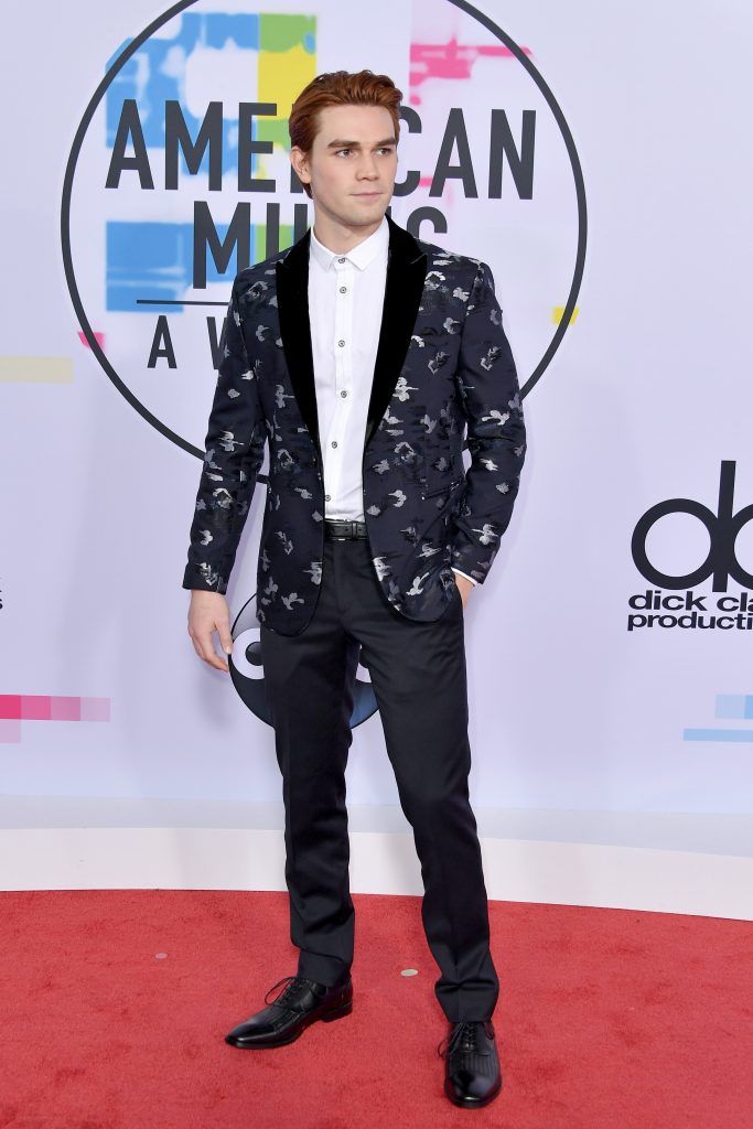 KJ Apa attends the 2017 American Music Awards at Microsoft Theater on November 19, 2017 in Los Angeles, California.  (Photo by Neilson Barnard/Getty Images)