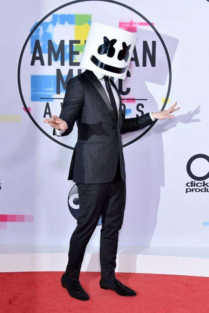 Marshmello attends the 2017 American Music Awards at Microsoft Theater on November 19, 2017 in Los Angeles, California.  (Photo by Neilson Barnard/Getty Images)