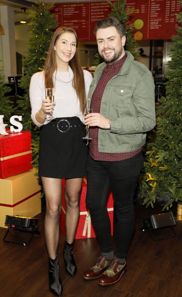 Clementine McNeice and James Patrice at the Marks and Spencer Christmas Press Event held in the M&S Grafton Street, Rooftop Cafe #MANDSChristmas17. Photo: Kieran Harnett