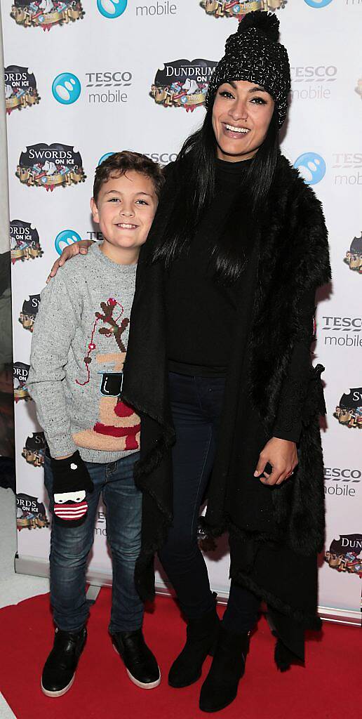 Gail Kaneswaran and son Jackson pictured at the Tesco Mobile and Dundrum on Ice VIP evening. Picture: Brian McEvoy