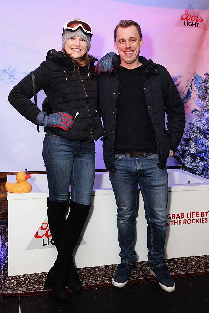 Kieran Dilane and Joanne Power at the launch of Apres Dublin in association with Coors Light (1st December 2017). Picture Conor McCabe Photography.