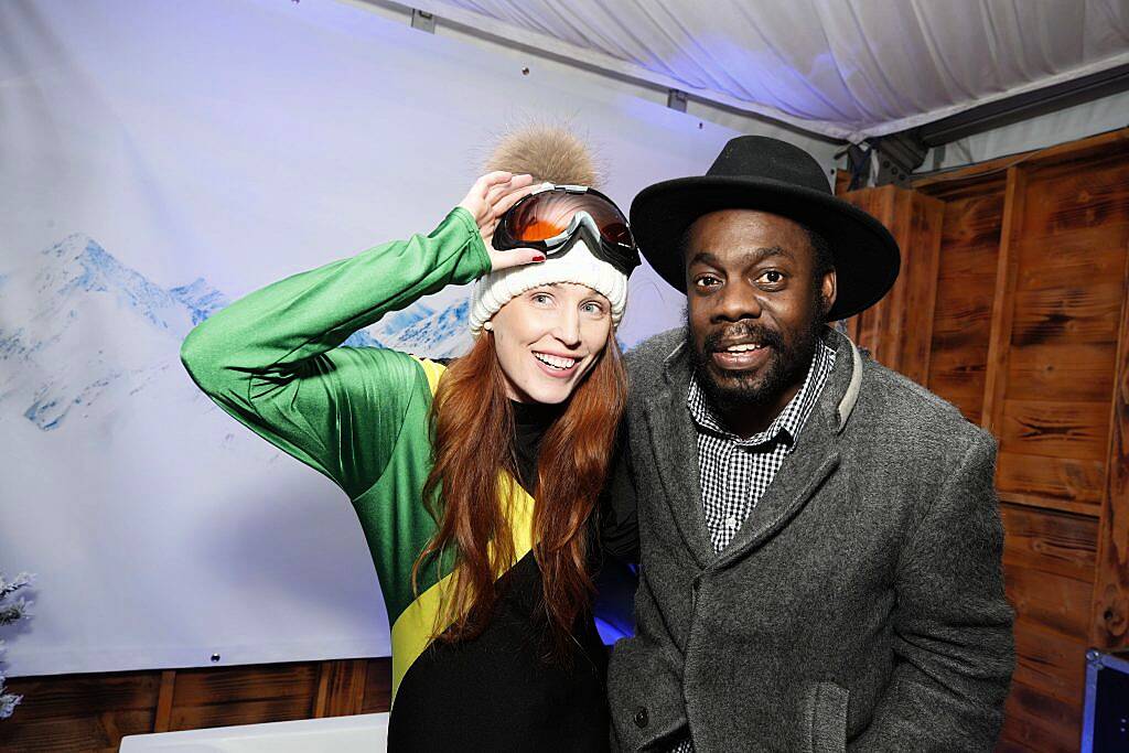 Noelle Donohue with Cool Runnings actor Doug E. Doug with Adam Walker at the launch of Apres Dublin in association with Coors Light (1st December 2017). Picture Conor McCabe Photography.