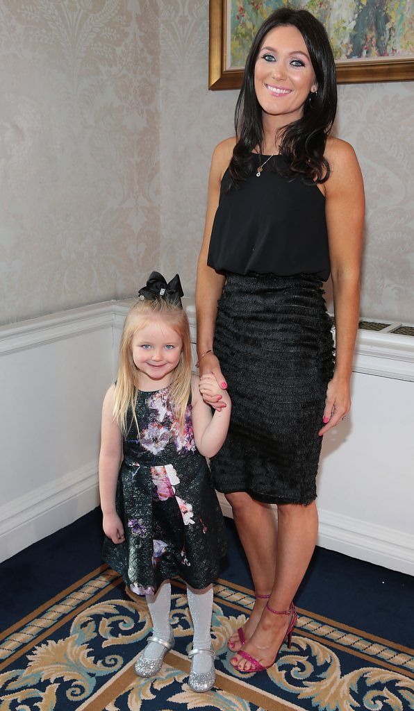 Georgina Byrne and daughter Gia Byrne at the annual Cari Charity Christmas lunch hosted by Miriam Ahern at the Shelbourne Hotel Dublin. Photo: Brian McEvoy