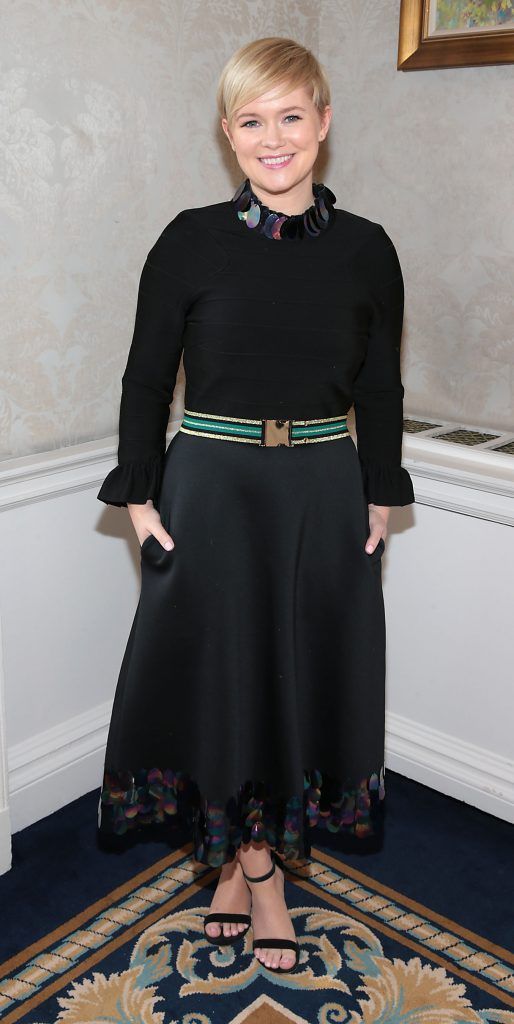 Cecelia Ahern at the annual Cari Charity Christmas lunch hosted by Miriam Ahern at the Shelbourne Hotel Dublin. Photo: Brian McEvoy