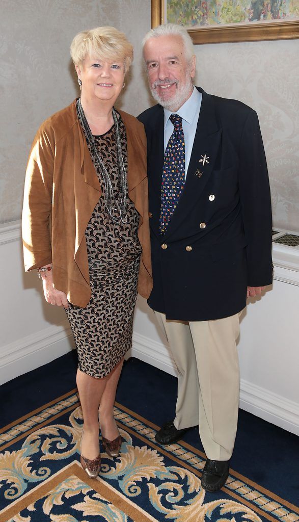 Miriam Ahern and Terry McCoy at the annual Cari Charity Christmas lunch hosted by Miriam Ahern at the Shelbourne Hotel Dublin. Photo: Brian McEvoy