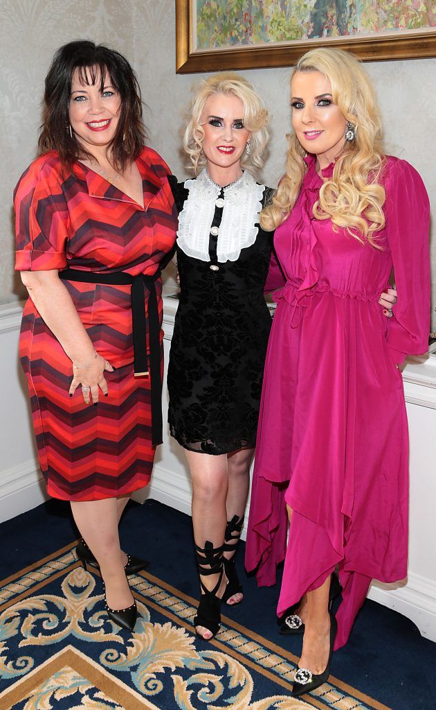 Joyce Clegg, Aisling Holly and Roz Flanagan  at the annual Cari Charity Christmas lunch hosted by Miriam Ahern at the Shelbourne Hotel Dublin. Photo: Brian McEvoy