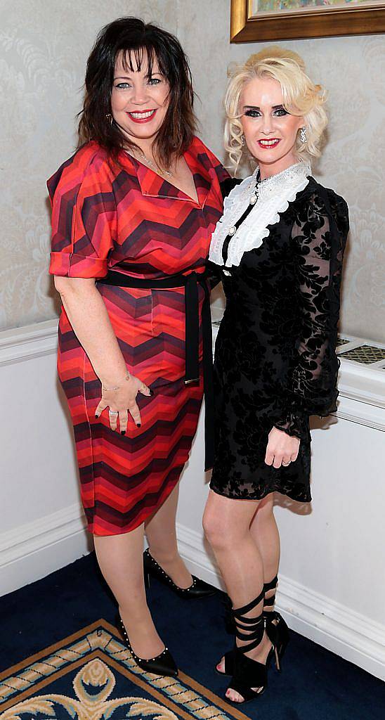 Joyce Clegg and Aisling Holly at the annual Cari Charity Christmas lunch hosted by Miriam Ahern at the Shelbourne Hotel Dublin. Photo: Brian McEvoy