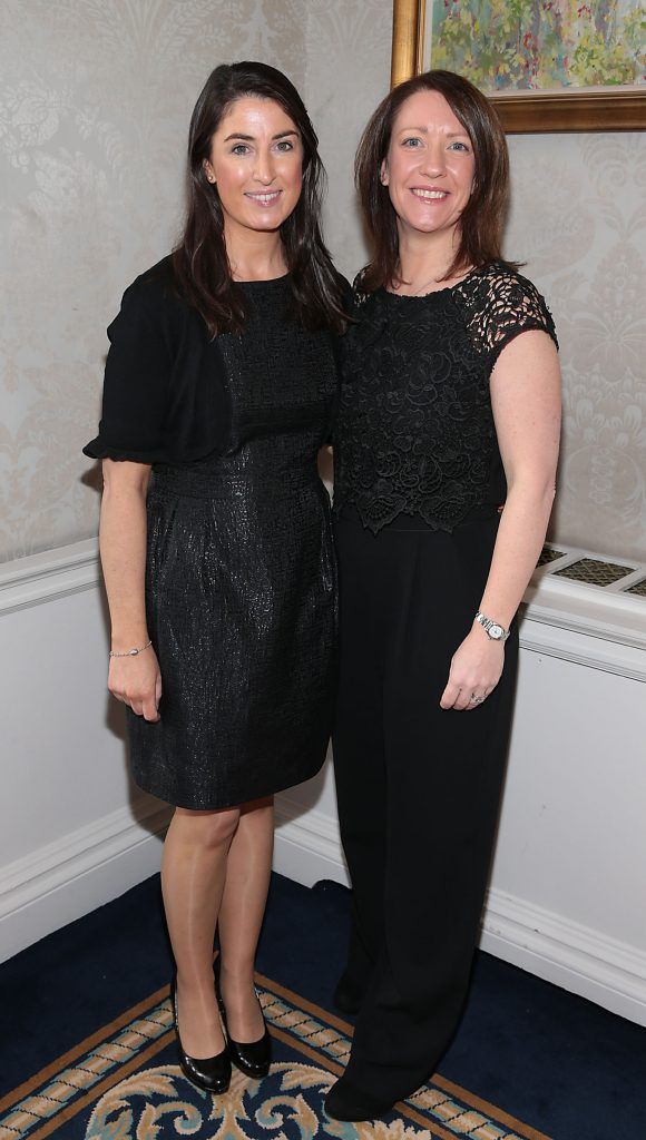 Olivia Fitzgerald and Alma O Reilly at the annual Cari Charity Christmas lunch hosted by Miriam Ahern at the Shelbourne Hotel Dublin. Photo: Brian McEvoy