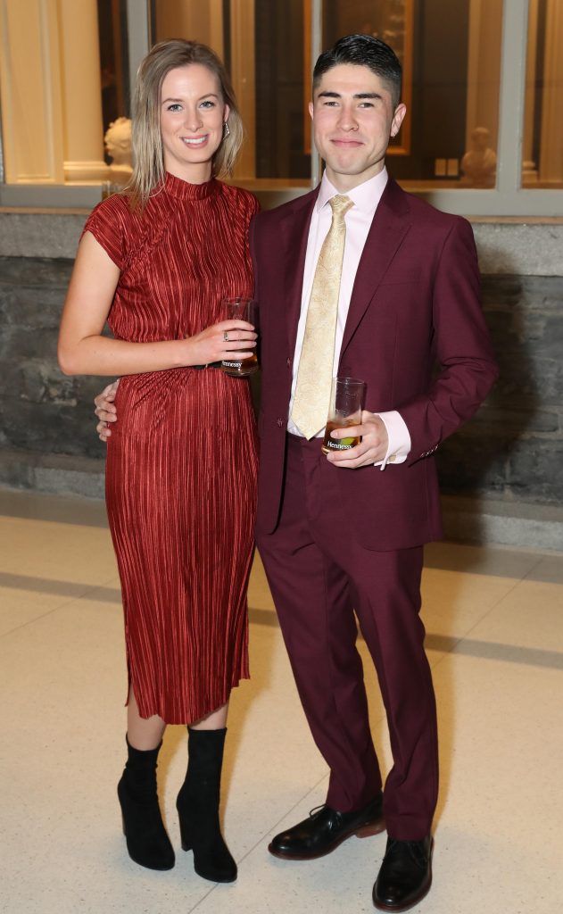 Sophie Byrne and Shane Berkery at the announcement of the winner of the Hennessy Portrait Prize 2017 at the National Gallery of Ireland, 29th November 2017. Pic: Marc O'Sullivan