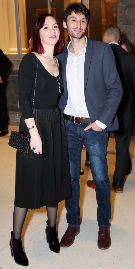 Natasha Cevic and Ivan Matin at the announcement of the winner of the Hennessy Portrait Prize 2017 at the National Gallery of Ireland, 29th November 2017. Pic: Marc O'Sullivan