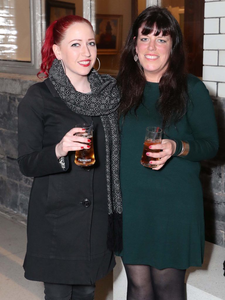 Sarah Cashen and Aileen Conroy at the announcement of the winner of the Hennessy Portrait Prize 2017 at the National Gallery of Ireland, 29th November 2017. Pic: Marc O'Sullivan