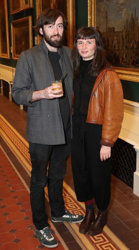 Tom O'Dea and Rachel Donnelly at the announcement of the winner of the Hennessy Portrait Prize 2017 at the National Gallery of Ireland, 29th November 2017. Pic: Marc O'Sullivan