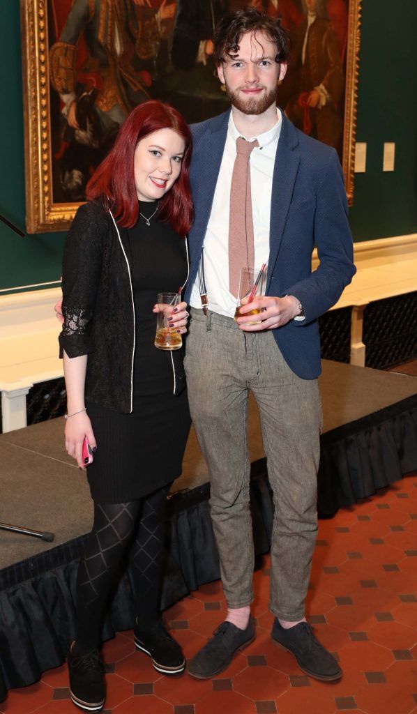 Cliona Williams and Sean McGuill at the announcement of the winner of the Hennessy Portrait Prize 2017 at the National Gallery of Ireland, 29th November 2017. Pic: Marc O'Sullivan