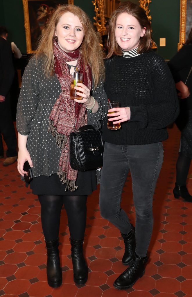 Ellie Hughes and Helen Fee at the announcement of the winner of the Hennessy Portrait Prize 2017 at the National Gallery of Ireland, 29th November 2017. Pic: Marc O'Sullivan