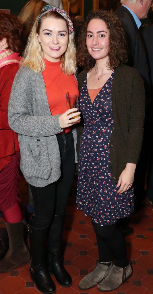 Orla Casey and Ash Lynch at the announcement of the winner of the Hennessy Portrait Prize 2017 at the National Gallery of Ireland, 29th November 2017. Pic: Marc O'Sullivan