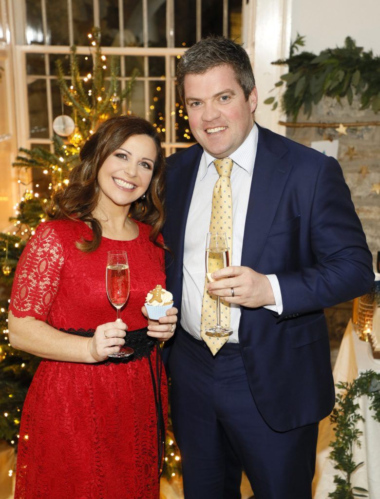 Catherine Fulvio and Hugh Long experiencing an evening of festive foodie fun whilst indulging in a host of sweet and savoury canapes at Siucra's Christmas event #MerrySweetmas. Photo: Kieran Harnett