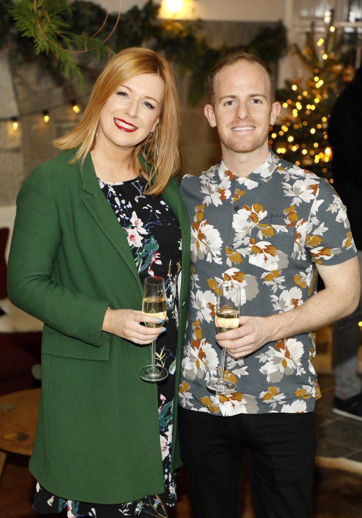 Karen Dwyer and Brendan O'Loughlin experiencing an evening of festive foodie fun whilst indulging in a host of sweet and savoury canapes at Siucra's Christmas event #MerrySweetmas. Photo: Kieran Harnett