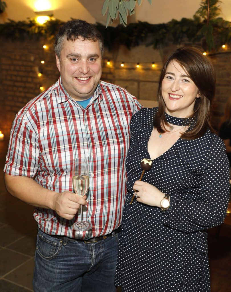 Robert Coughlan and Natasha Crowley experiencing an evening of festive foodie fun whilst indulging in a host of sweet and savoury canapes at Siucra's Christmas event #MerrySweetmas. Photo: Kieran Harnett