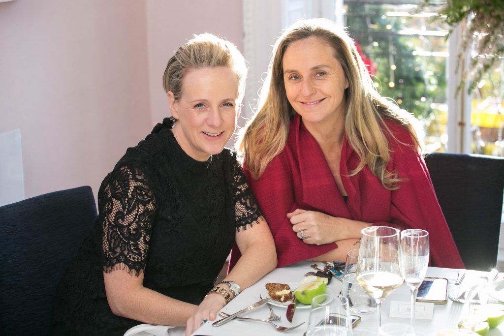 Sybil Mulcahy and Debbie O 'Donnell pictured at the Cliff Townhouse to celebrate the launch of the newly reformulated Olay Total Effects Day Cream. Photo: Richie Stokes