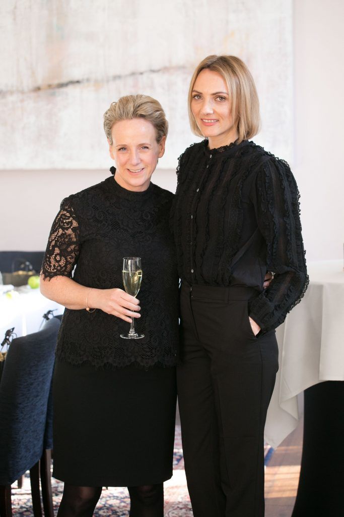 Sybil Mulcahy and Ingrid Hoey pictured at the Cliff Townhouse to celebrate the launch of the newly reformulated Olay Total Effects Day Cream. Photo: Richie Stokes