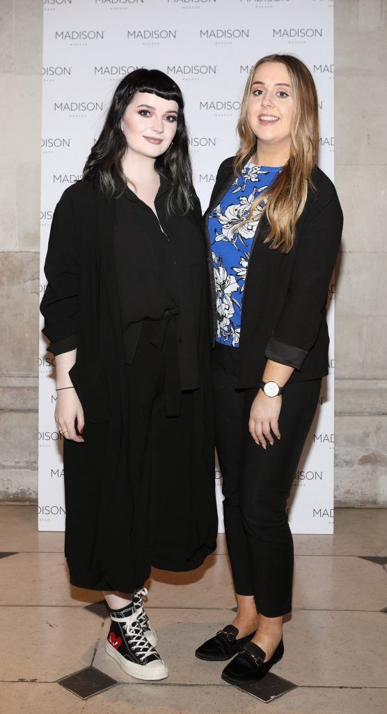 Aisling Kelly and Emily Torsney pictured at the launch of Madison Makeup at City Hall, Dublin. Picture: Brian McEvoy Photography
