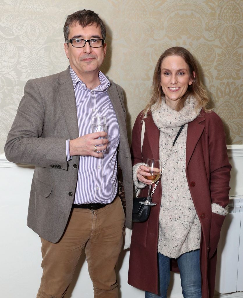 Gilles Delmiglio and Carolyn Moore at the launch of The Adare Clinic's new dermatology and aesthetics clinic at No.4 Clare Street, Dublin 2, on Thursday, 23rd November 2017. Pic: Marc O'Sullivan